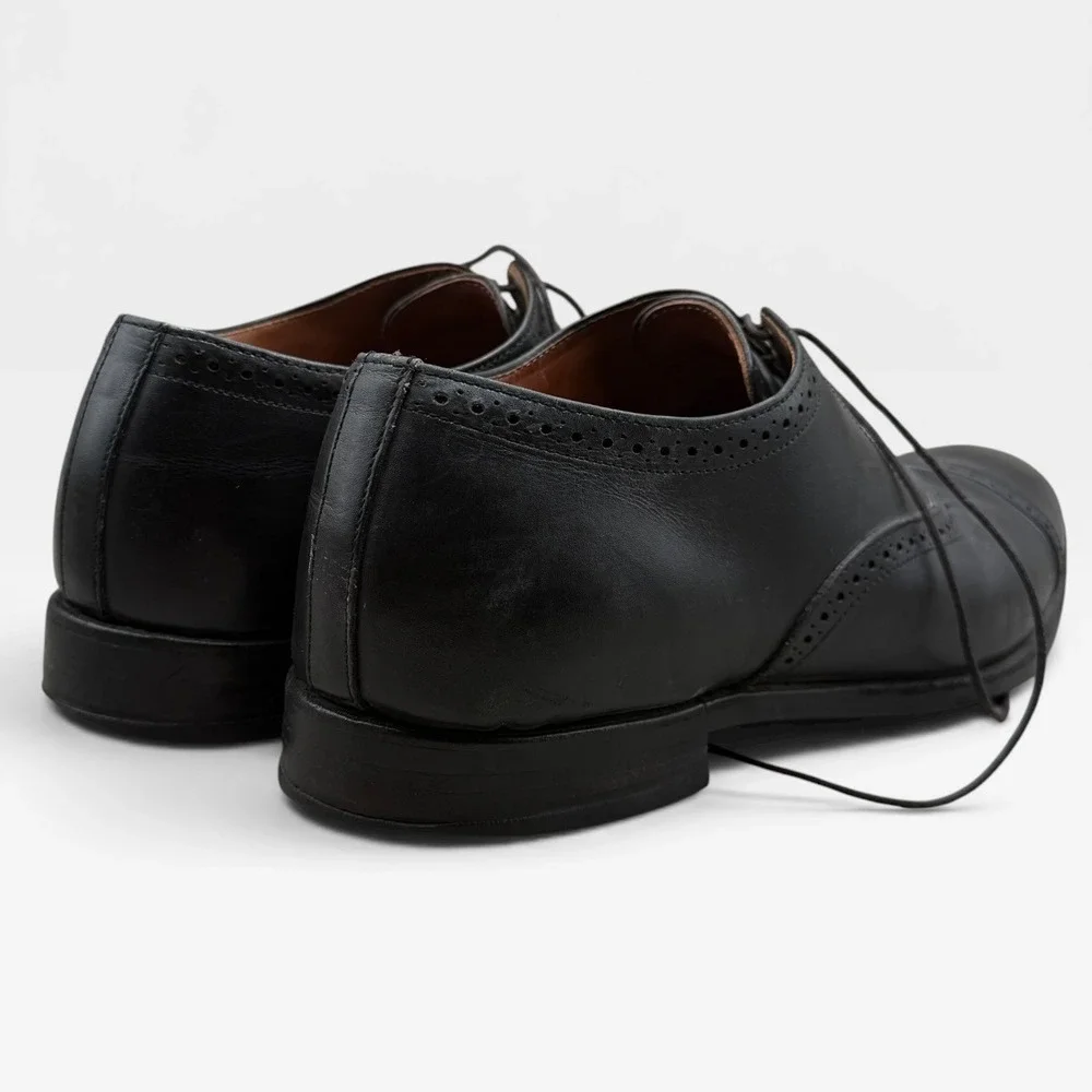 Allen Edmonds Van Ness Strand Oxford Mens 11.5 D Cap Toe Brogue Black